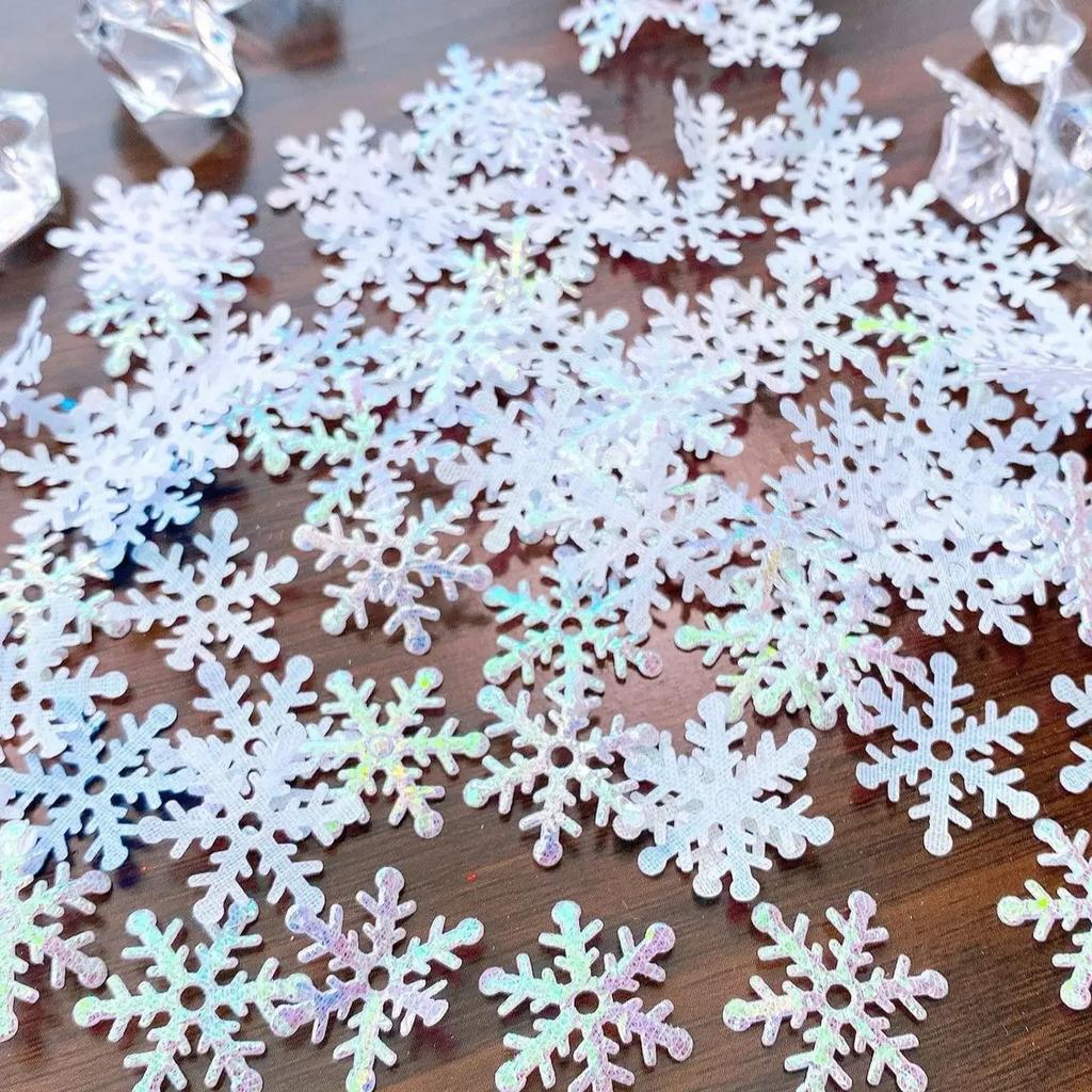 1Pack/300pcs - Christmas Snowflake Flakes,  Throwing Paper Scraps At Parties,DIY Fake Snow Home Decors
