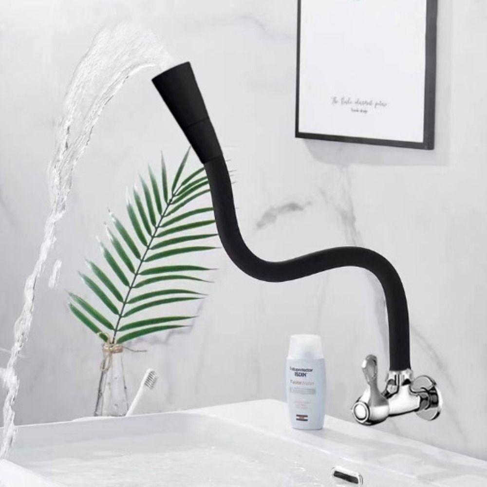 Black Single Cold Water Tap Standard Kitchen Water Supply Systems