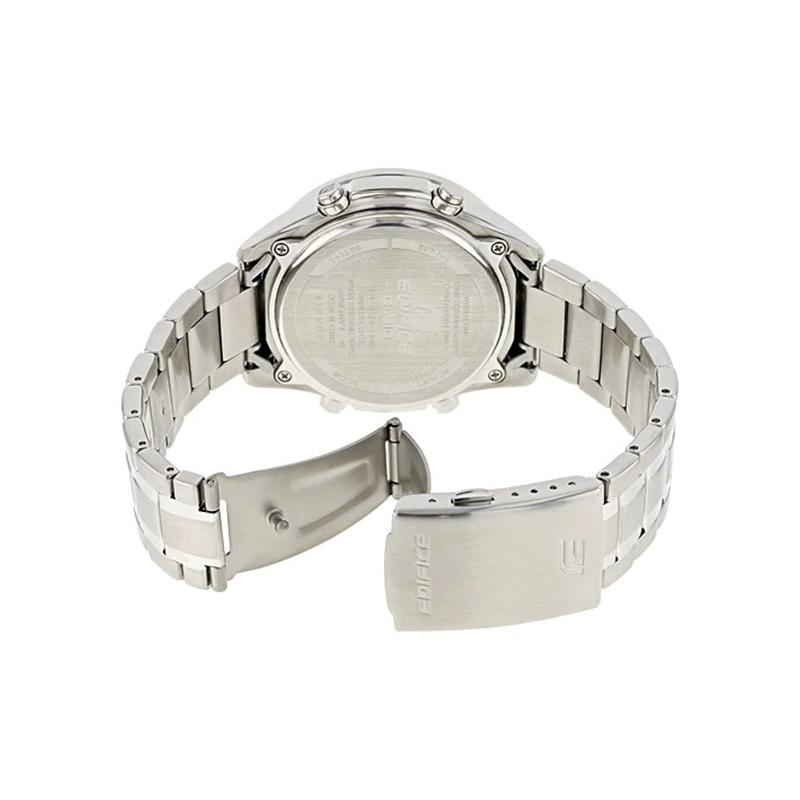 Casio EDIFICE Fashionable Business Casual Dual Display Waterproof Quartz Movement Stainless Steel Strap Japanese and Korean Watch Men's EFV-C100D-1A