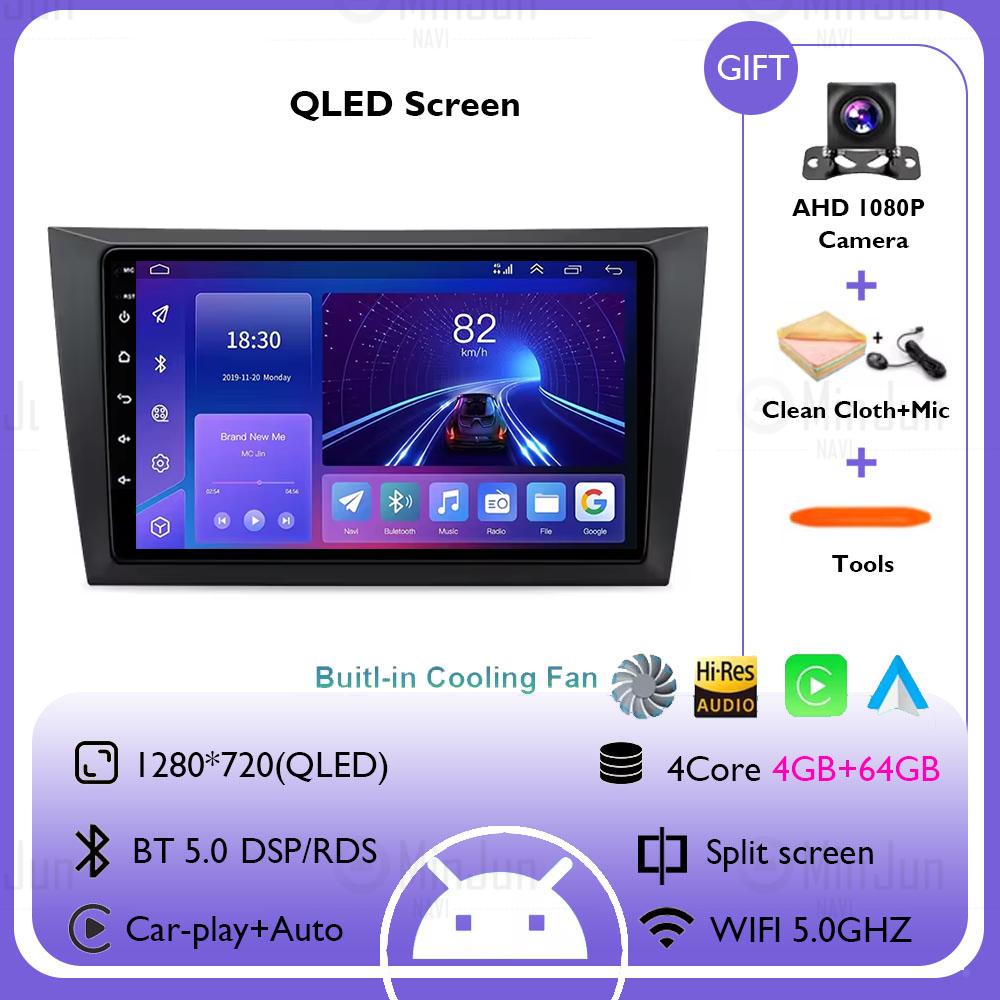 9" Android 14 Car Radio For Volkswagen VW Golf 6 MK6 GTI 2008-2016 Wireless Carplay Auto Radio Car Multimedia 4G DSP No 2 Din