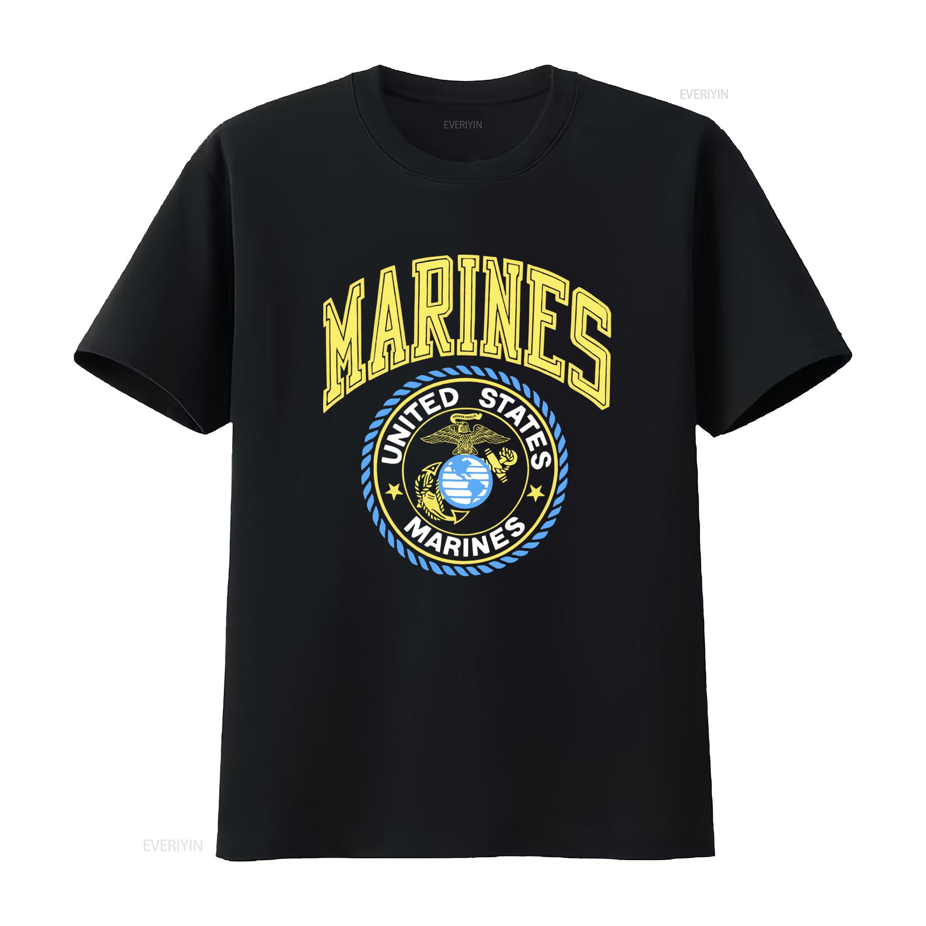 

Vintage United States Marines Eagle Globe Anchor T Shirt vintage Washed Comfortable Top For Everyday Wear fashion Breathable 4XL