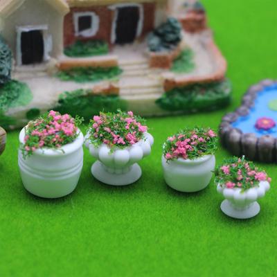4Pcs Dollhouse Plant Bonsais Artificialmini Flowerpot Decoration Portable Miniature