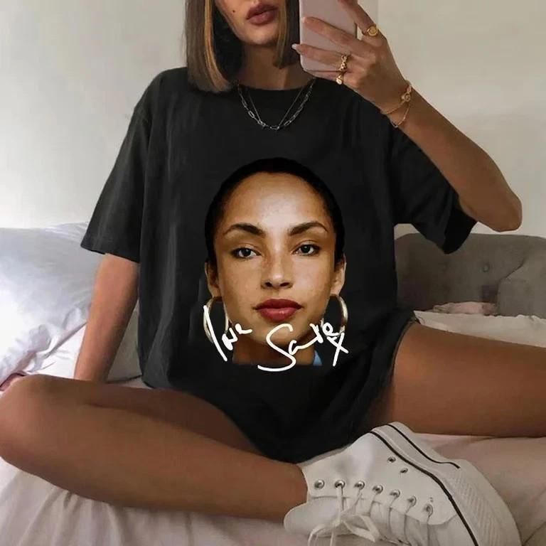 90s Vintage Shirt Sade Adu Shirt Short Sleeve Black  SN64 Unisex T-Shirt XXXXL