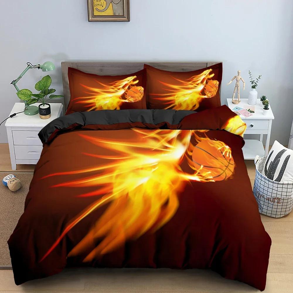 3D Flaming Animal Pattern Duvet Cover Luxury Bedding Set Fire Dragon And Horse Bedclothes Bedroom Decor Home Textile