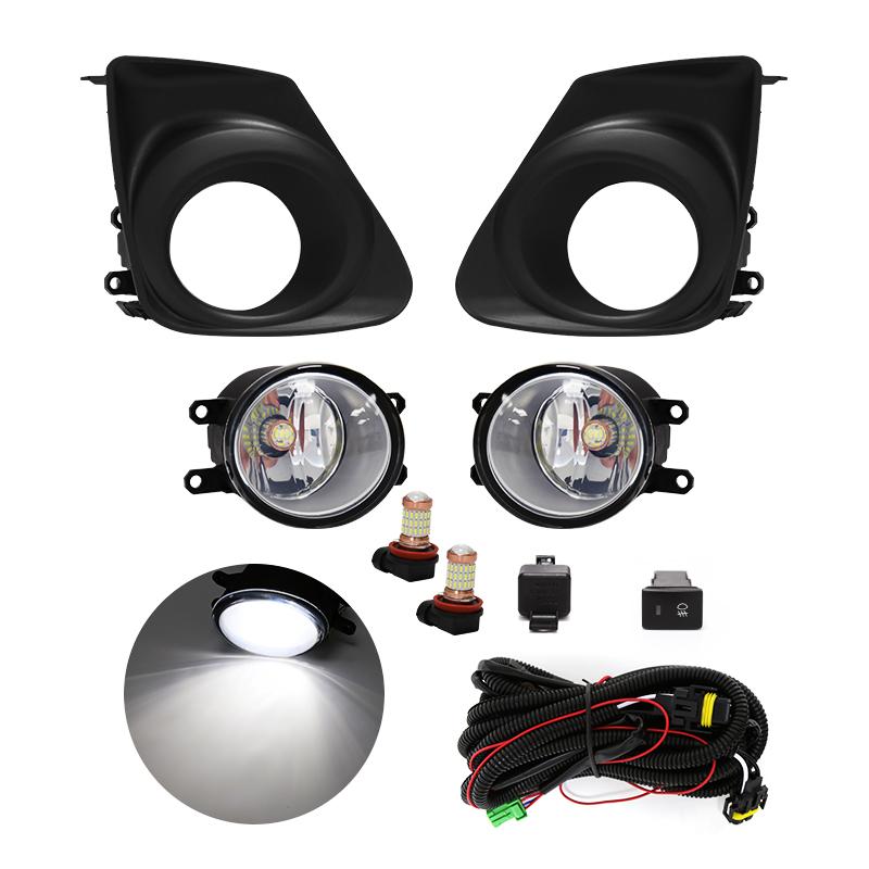 For Toyota Corolla Altis 2011 2012 2013 Fog Light Lamp Daytime Running Chrome Wires Switch Relay