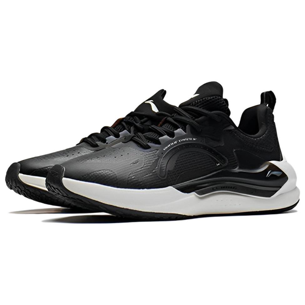 New LiNing Spark Anti Slip Wear Resistant Low Top Sports Casual Shoes Men's Black AGLS061-3