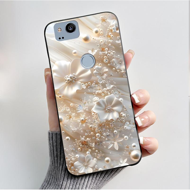 Pattern Case For Google Pixel 2 XL Pixel2 Funda Soft Silicone Shell For Google Pixel 1 XL Pixel1 Cover Cute Flower Casing Coque