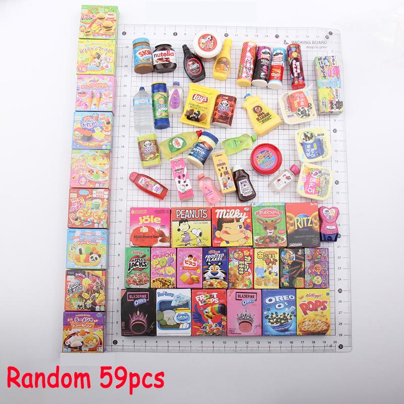 Kid Dollhouse Miniature Supermarket Food Drink Bottle Furniture Handcart Toy Doll House Store Cosplay Game Baby Play House Party