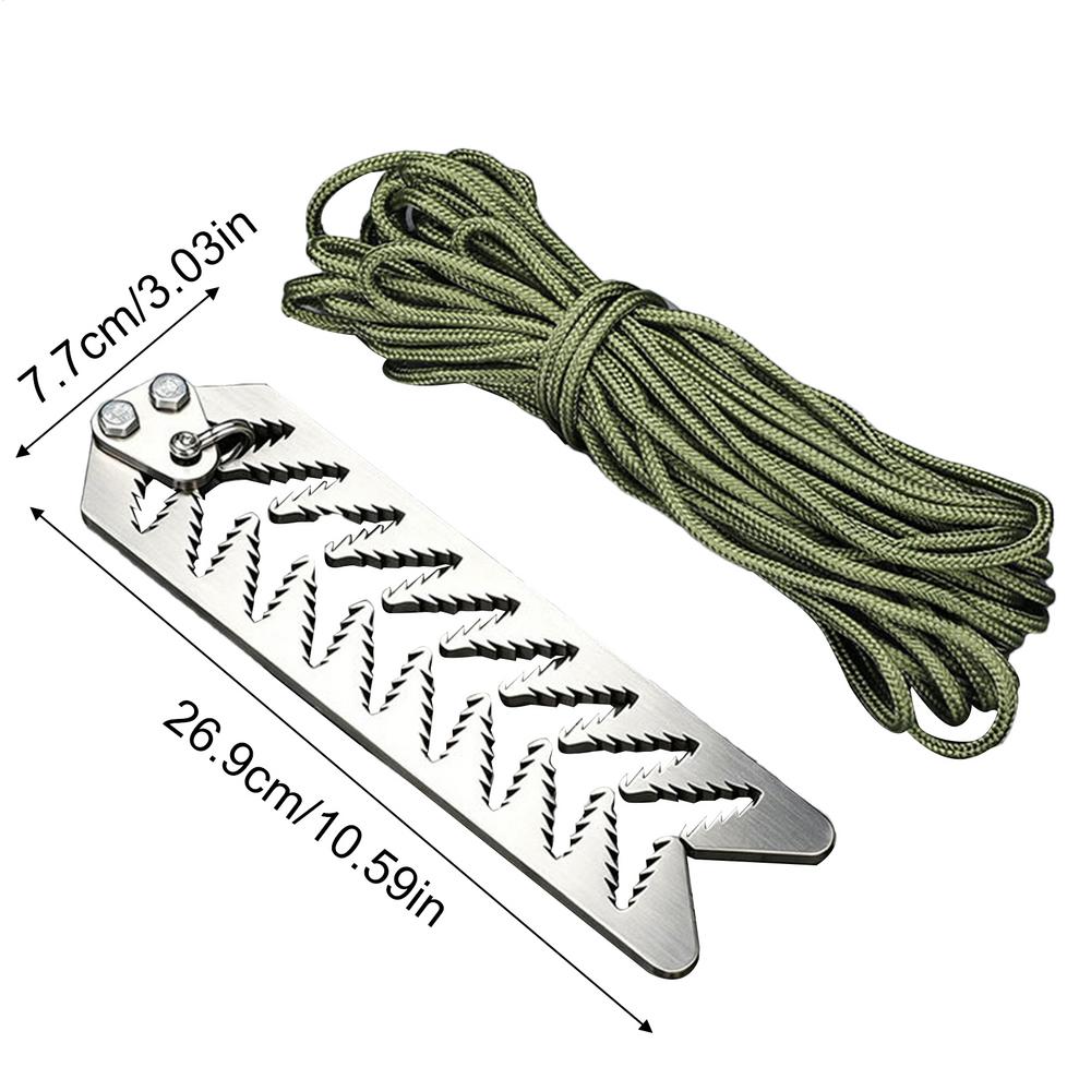 Cortador de Hierba para Plantas Acuáticas Plegable de Alta Resistencia con Cuerda de 20 Metros Cortador de Plantas Acuáticas para Barcos Canoas Pesca