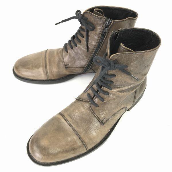 

Ботинки на шнуровке с боковой молнией Majesty Leather Коричневые 25.0