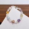Natural Multi-gemstone Crystal Bracelet for Attracting Wealth Amethyst, Citrine, White Crystal, Rose Quartz, and Lucky Charm Bracelet