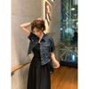 Women's Retro Pure Style Short Denim Jacket - Summer Petite Fresh High-End Outerwear, Age-Defying Thin Jacket