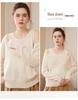 Women's Loose Long-Sleeved Cashmere U-Neck Pullover Sweater for Autumn/Winter - Soft, Versatile, Fashionable