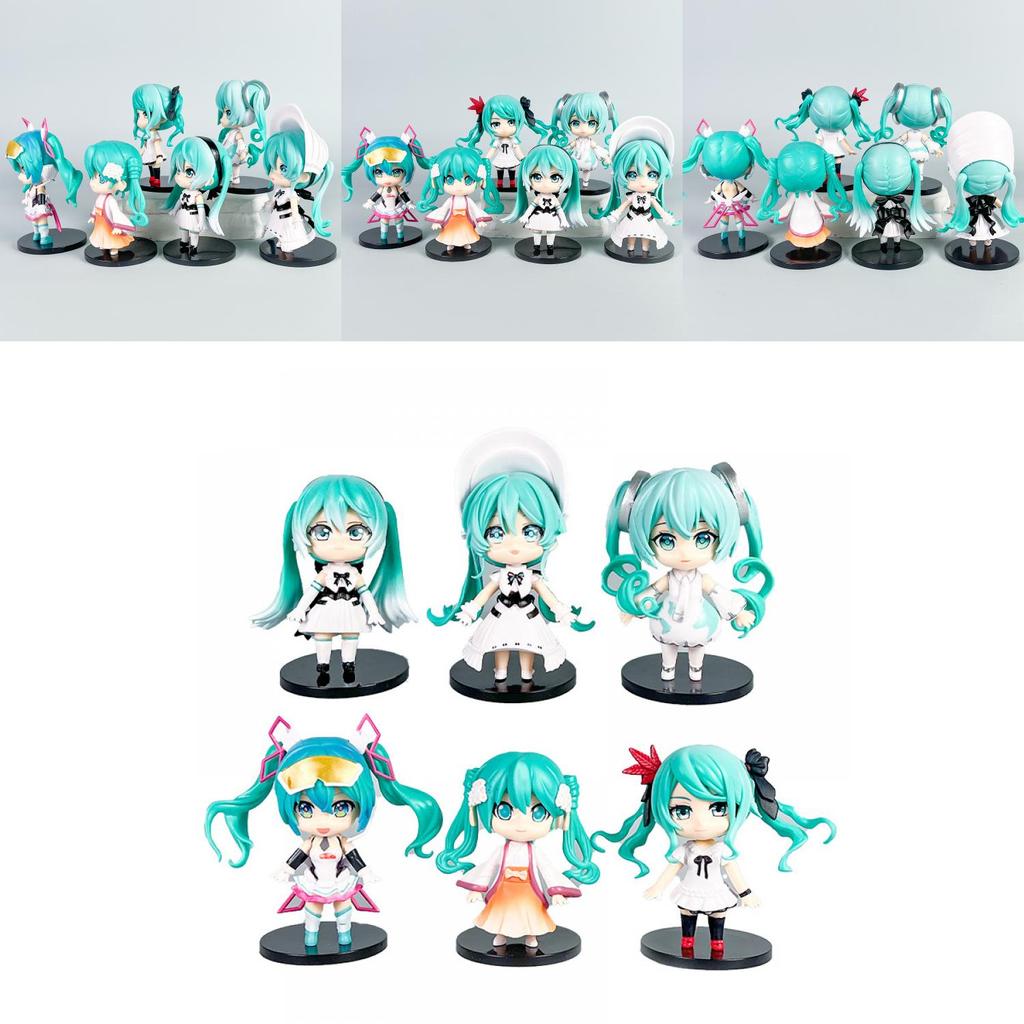 Hatsune Miku Pvc Chibi Figure Set Collectible Display For Anime Fans