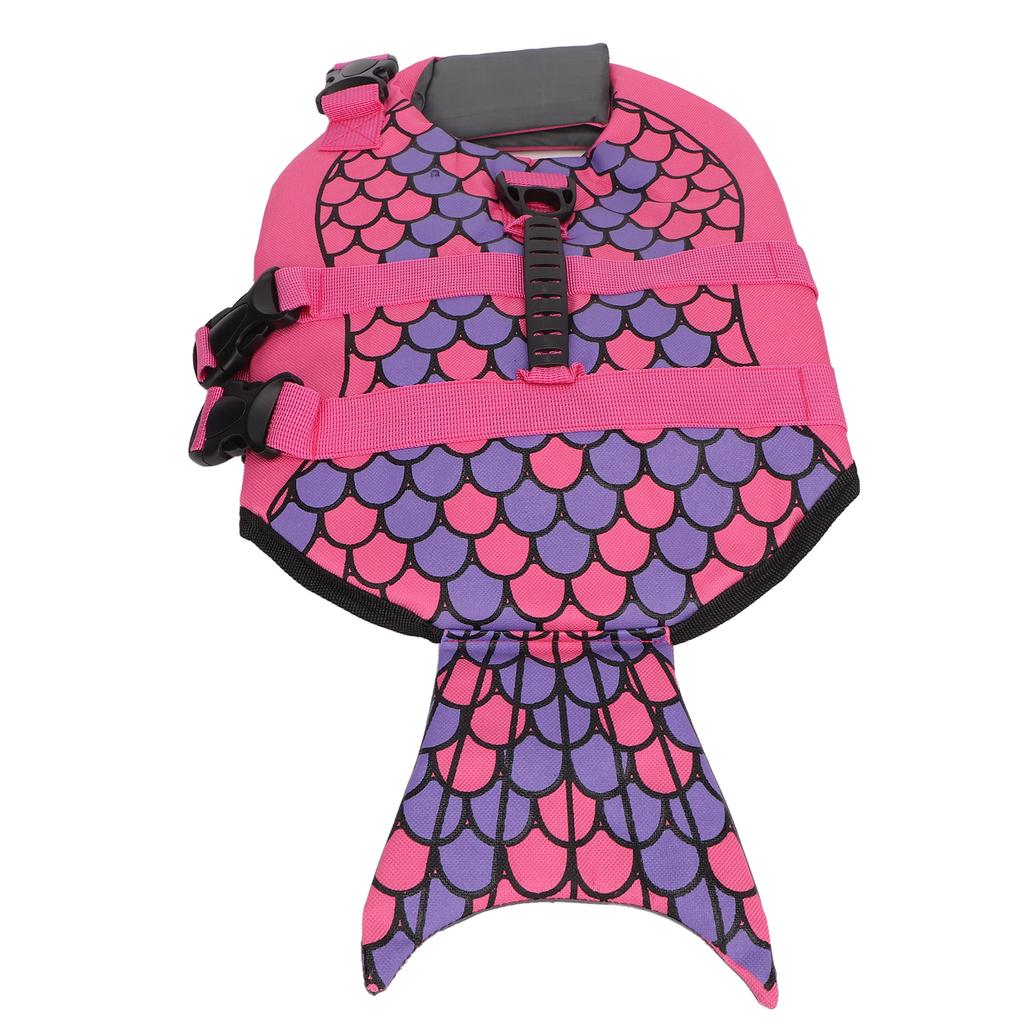 Dog Life Jacket Safety Adjustable Protective Pet Floatation Life Vest with Handle for Swimming and