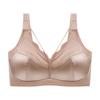 Seamless Large-chested Minimizing Bra with Wide Shoulder Straps Anti-sagging and Lace Stitching for Large Sizes