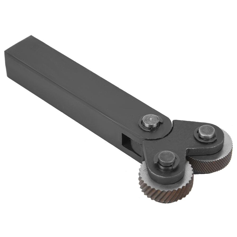 

7 шт. стальной накатной инструмент диагональный двойной ролик линейный накатной набор 0,5 мм 1 мм 2 мм шаг