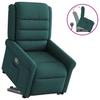 Recliner Chair with Rising Assistance Dark Green Fabric
