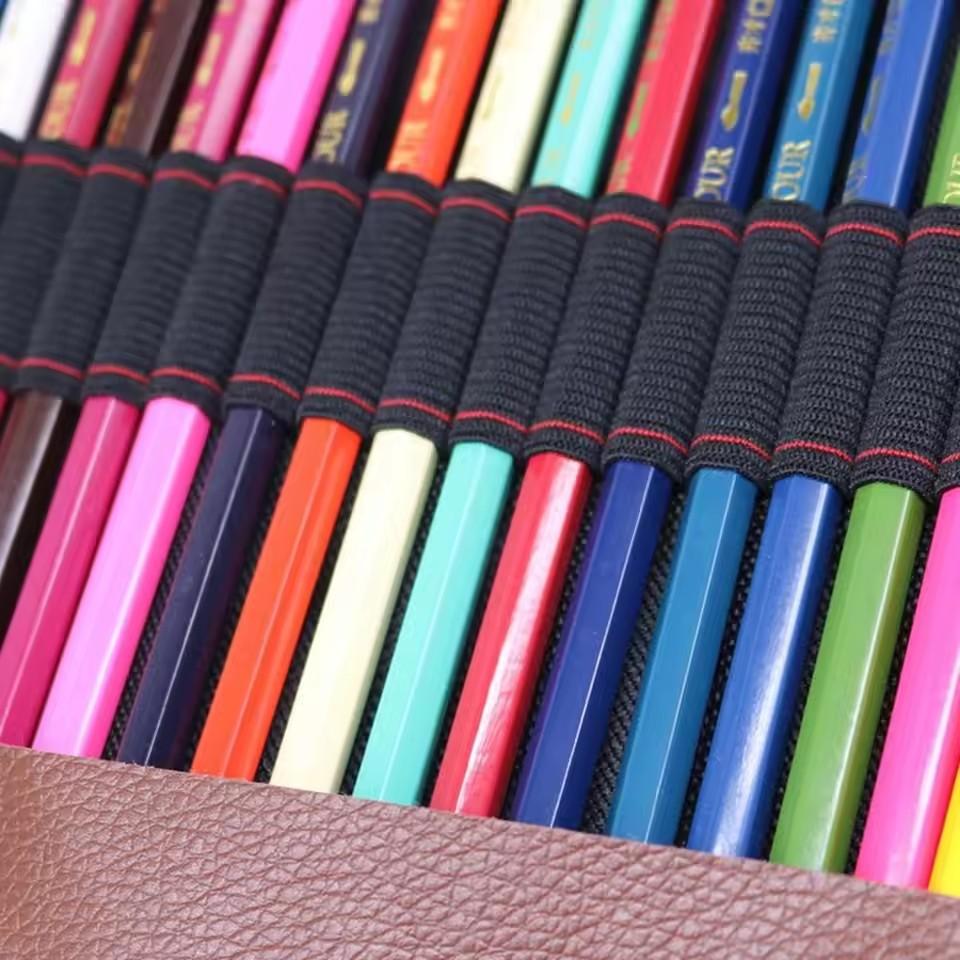 36/48 Holes Makeup Wrap Holder Roll Up Pen Bag Case Holder Storage Writing Supplies Stationery Supplies Cosmetic Bag Supplies