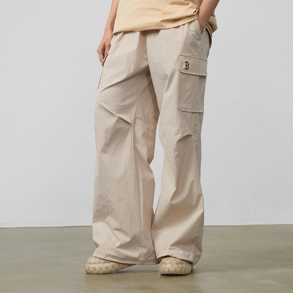 New MLB SS24 Cargo Pants Women's Sand Yellow 3FWPB0143-43SAS