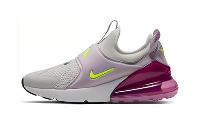 Air Max 270 Extreme Trendy Low Top Kids Lifestyle Shoes Gray Pink Purple Children Aged 3 7 Years Old CI1107-003