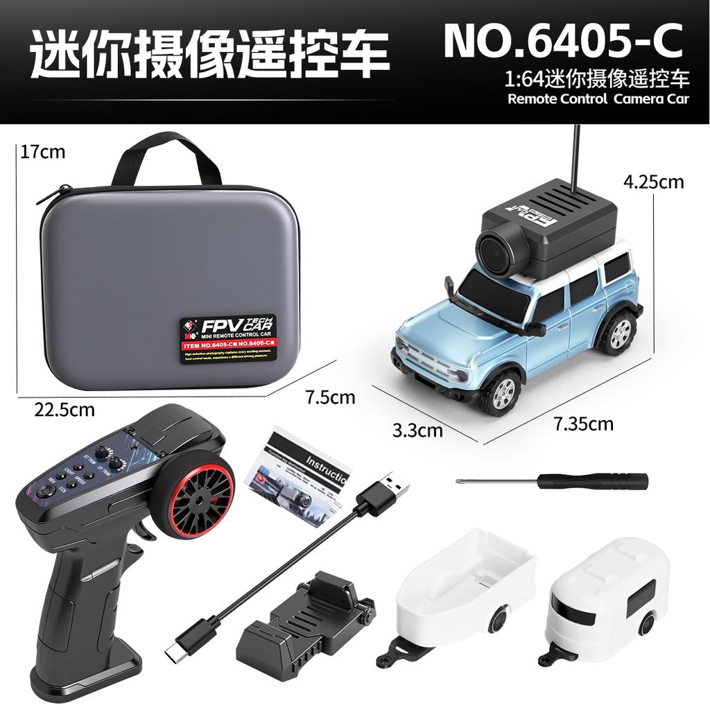 1:64 Wltoys 6405 6406 Rc Car With 720P Fpv Camera Remote Control 2.4G Mobile App Control Rc Off-Road Mini Car Desktop Toys