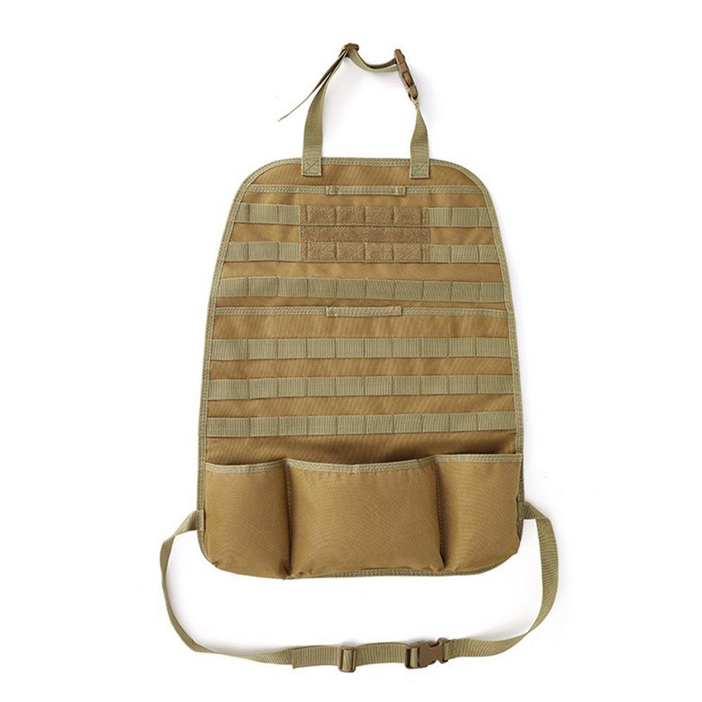 Car Seat Back Organizer Tactical MOLLE Panel Back Seat Storage Bag Universal Car Seat Cover Protector Multipurpose хаки