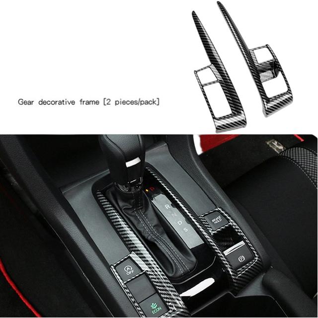 For Honda Civic 10th 2016-2021 Car Interior Drive Central Control Gear Panel Cover Button Decoration Car Accessories Sticker