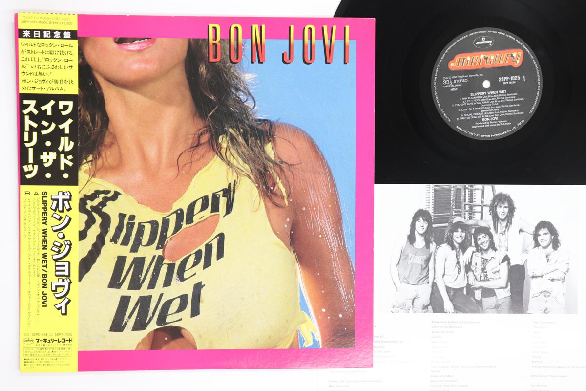 

LP Record BON JOVI - Slippery When Wet 28PP1025 MERCURY 1986 Japan Obi Rock Used