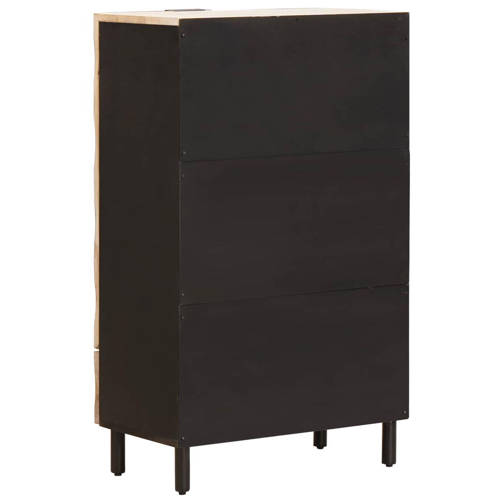 Highboard with Door White Washed Surface 60 x 33 x 100 cm