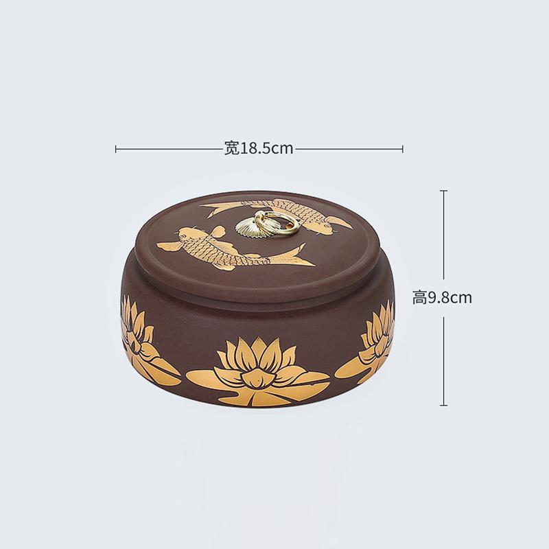 Creative Gold Plated Stripes Floral Ceramic Tea Jar Home Large Capacity Tea Sealed Storage Box Household Food Jar Container Home