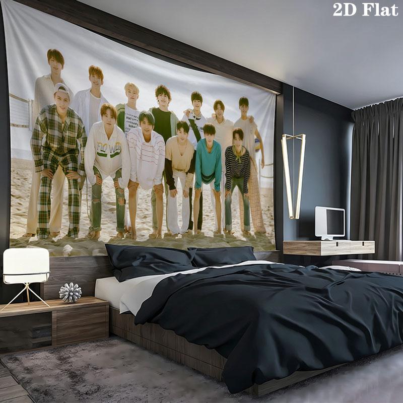 SVT Wall tapestry, aesthetic printed fabric blanket, suitable for bedroom, living room, and home decor.