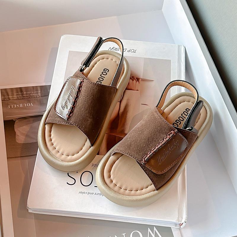 

Spring Summer Unisex Kids Soft Sole Sandals Casual Boys Girls Toddler Shoes 21 кофейный