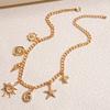 Europäisch und Amerikanisch Runde Muschel Seestern Einzigartiges Temperament Mode High-End Halskette 2025 Strandurlaub Mädchen Zirkon Geschenke