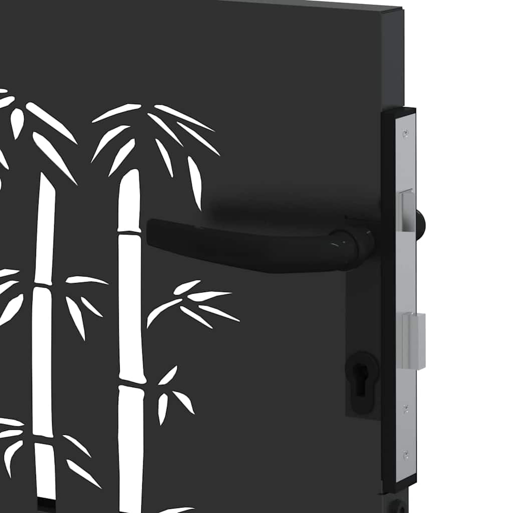 Garden Gate Black 110 X 105 Cm Powder Coated Steel