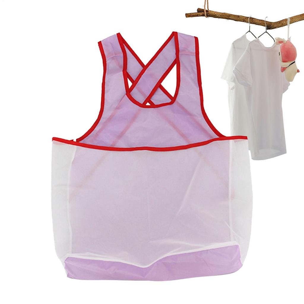 Sleeveless Laundry Apron Women Gifts Portable Cross design Comfortable Drying Clothes Organizer Waterproof Drying Clothes Holder