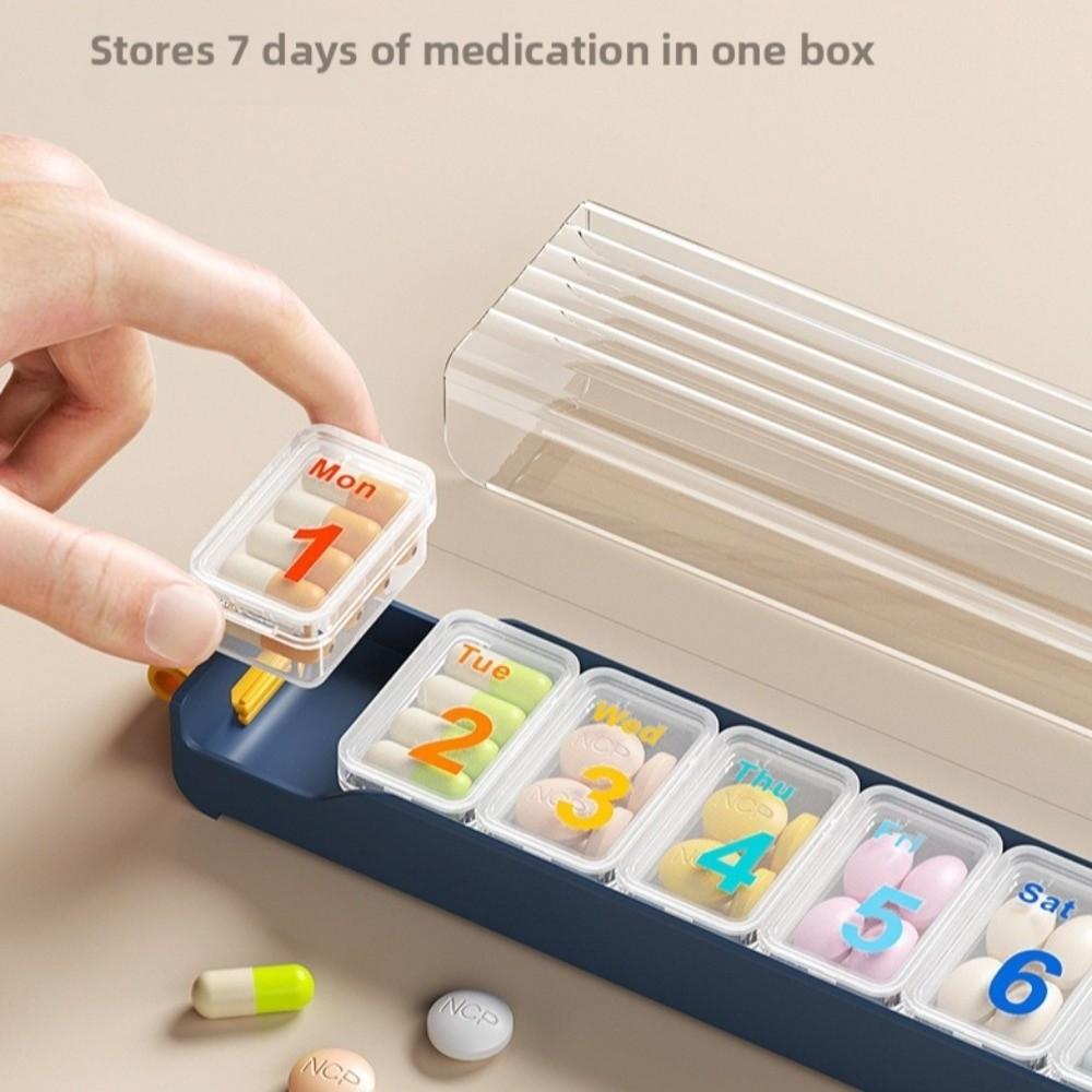 Clear Lid Vitamins Case Large Capacity Tablets Container New Pill Dispenser  Travel Use
