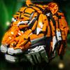 3000PCS Creative The King of Beasts Tiger Head Building Blocks DIY Animal Construction Set Bricks Home Decor Gift For Friend
