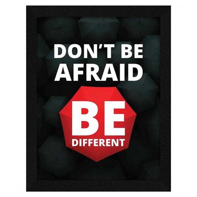 Motivational Quote Be Different Wall Frame Art Painting, Multicolor, Motivational, 10 X 13 Inches, Set of 1