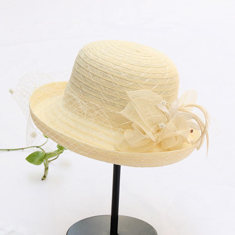 Summer Crimped Mesh Top Hat, Fashion Celebrity Fashion Hat, Outdoor Sunshade Basin Hat, Women'S Sunscreen Sun Hat