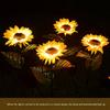 LED Sunflower Landscape Lighting Waterproof Solar Lawn Walkway Lighting  Easy Installation Automatic Switch for Courtyard