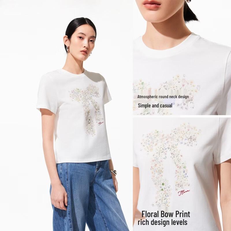 VEROMODA Women's Printed Cotton T-shirt