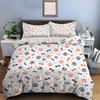 Pet Paw Prints And Bone Pattern Duvet Cover Set Digital Print Colorful Polyester Bedding With Zipper Closur For Kids Gifts