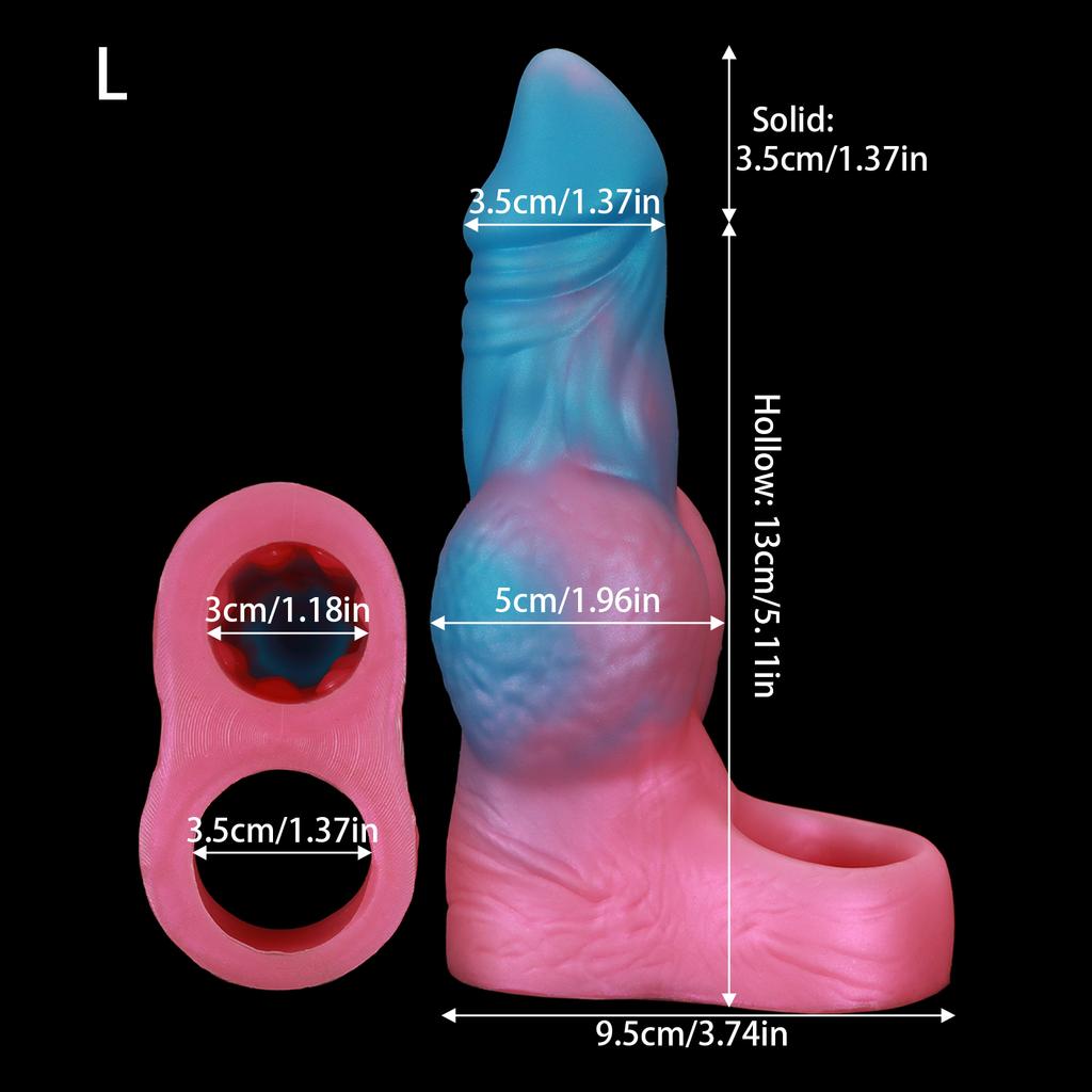 Penis Ring Male Realistic Penis Sleeve Extender Cock Sleeve Dick Enlargement Delay Ejaculation Cock Ring Reusable Condom Sex Toy