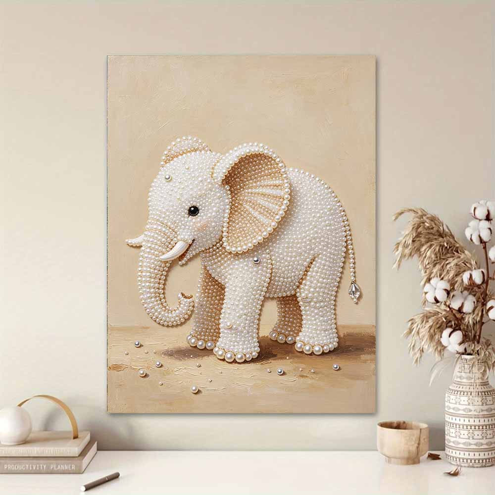 Pearl DIY Art Painting Cute Elephant Handcrafted Picture Indoor Wall Ornament Relaxing Leisure Hobby Exquisite Home Decoration Gift