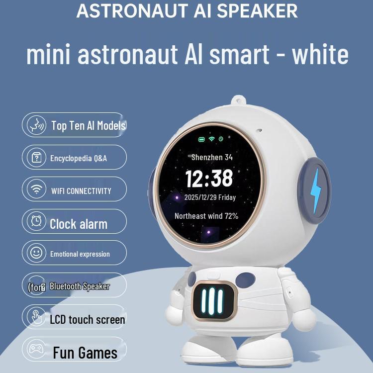 M2 Astronaut AI Voice-Interactive Student Alarm Clock & Learning Robot