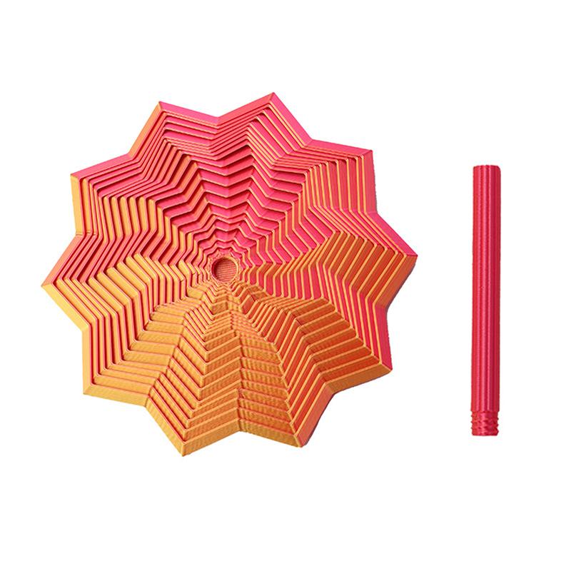 

3D Printed Radish Tower Toy Star Shape Fidget Toy Creative Stacking Toy For Kids красный