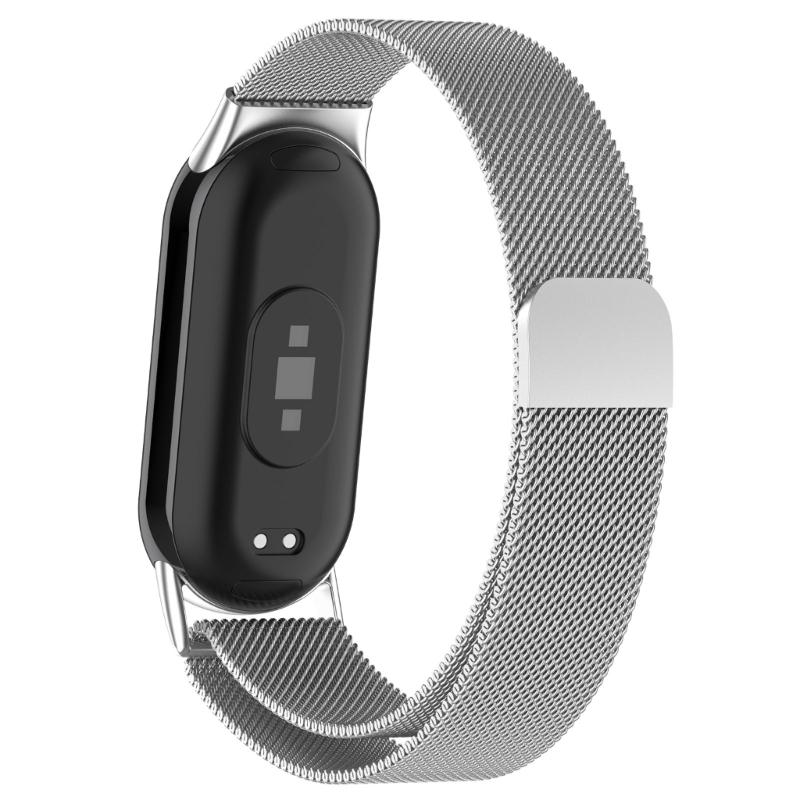 Suitable for Mi-Band 8 Smartwatch Adjustable-Band Strap Stainless Steel Wristband Bracelet Wear-resistance Milanese-Loop