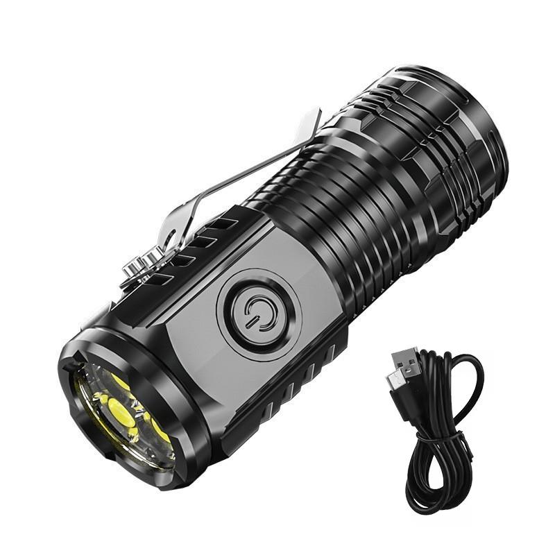 Super Bright LED Flashlight Torch Rechargeable USB MINI Fishing Lantern Powerful Mode Outdoors Camping Lamp Child's Flashlight