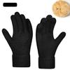 Warm Knitted Gloves Women Winter Riding Office Minimalist Cold Proof Double Layer Touchscreen Gloves